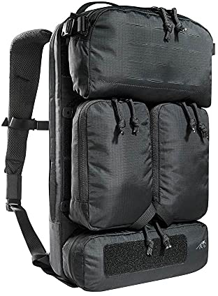 Tasmanian Tiger TT Modular Gunners Pack 14L - Leichter, taktischer Militär-Rucksack anbringbar am Plattenträger, Molle-Kompatibel mit abnehmbaren Pouches und Magazin-Taschen, Black