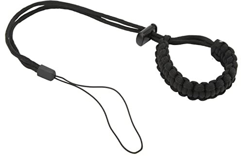 Correa de Muñeca de Buceo Tejida a Mano, Cordón de Teléfono Ajustable ABS, Cordón de Muñeca de Buceo para Cámara de Acción 10/9/8/7/6/5/4/3(Negro)