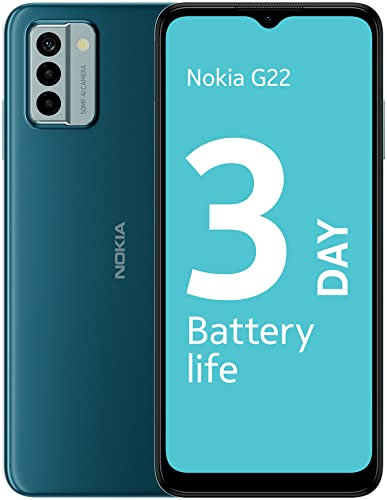 Nokia G22 6.52” HD+ Dual SIM Smartphone, Android 12, 50MP AI camera, 3-Day 5050 mAh Battery, QuickFix repairability, Blue (Renewed) (Renewed)