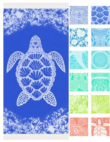 Vikumond Turkish Beach Towel,Extra Large 79x36 Inch,Lightweight