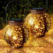 2 Packs Solar Lanterns for The Garden, Fairy Décor Outdoor Lantern, Auto On/Off Metal Hanging Accessories Decorations Garden Lights, IP65 Waterproof Solar Powered Ornament for Pathway Patio Yard Lawn