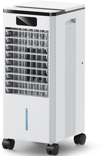 Klimaanlage Mobile Klimagerät Luftkühler 4 in 1 Klimaanlage Ohne Abluftschlauch Ventilator Verdunstungskühler 7.5L Wassertank 1-12Timer 60°Oszillierend Mit Fernbedienung 4 Eisbeutel