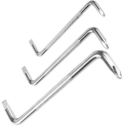 LIFKOME 3 Piezas Destornilladores Z de Doble Destornillador de Ranura y Antideslizante Reducidos