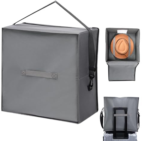 kivrimlarv Caja para sombreros, bolsa de almacenamiento para sombreros con asas de transporte, caja de almacenamiento para guardar tapas que ahorran espacio para armario, interior, dormitorio, hogar