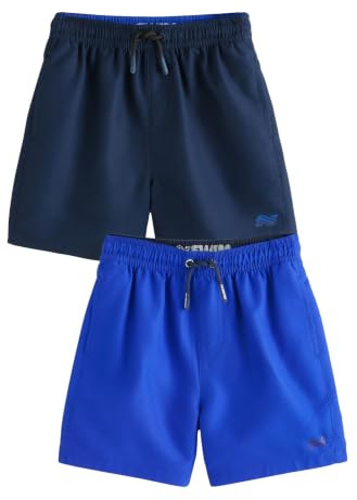 NEXT Äldre pojkar 2-pack badshorts Cobalt Blue and Navy 140