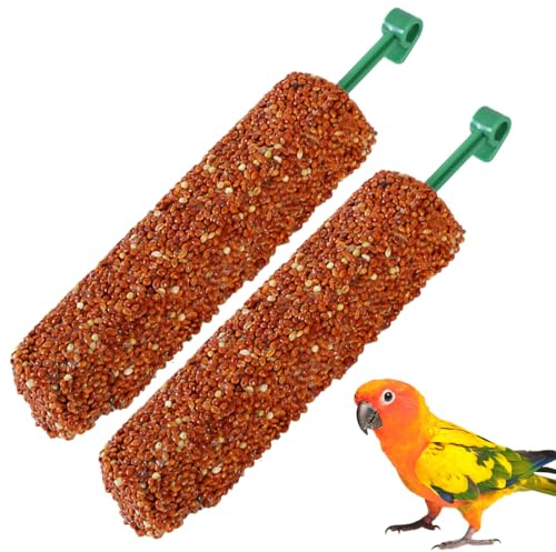 Sittich Leckerlis | 2 Stück Vogelsnacks,Trainingssnacks Futterbelohnung Futtersuche für Sittiche Conure etc Gesunde Ernährung