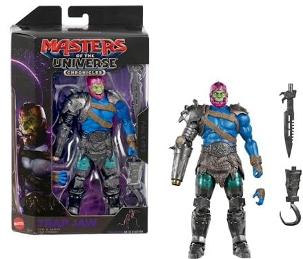 Masters of the Universe Chronicles 2026 Movie Trap Jaw-figur | MOTU samlarfigur i 16,5 cm-skala, deluxe med 30 rörliga punkter, filmskurk, armkrok, JKJ27