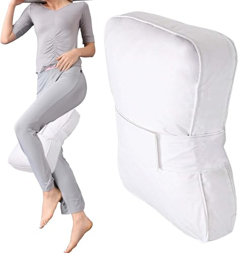 GjnjfdF Almohada para Piernas para Sueño Lateral | Cojín de Cama Transpirable con Correa,Almohada de Rodilla para Dormir para Rehabilitación de Caderas Articulaciones Alineación de Columna