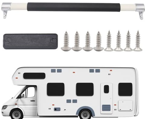 Djowyh Barra Transversal Para Manija De Puerta De Malla De - Barandilla Ajustable Para Remolque,Manija De Barra Para Puerta Mosquitera De Auto| Para Remolque AutoCasa Móvil Vehículo