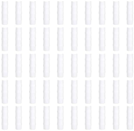 MMABEUTF 50pcs en el marco de invernadero blanco tubo de tubo de tubería y clip de película Clamp con conector Herramienta de jardín de jardín (8 cm)