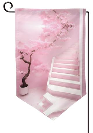 Escalera blanca de flor de cerezo