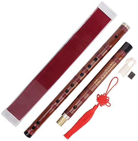 Flauta de bambú Flauta de bambú con llave C separable Juego de instrumentos orquestales tradicionales Flauta Dizi profesional con caja de almacenamiento para principiantes y