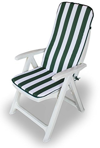 Maratex Cuscino Copri Sedia da Giardino 45x120 MOD. Relax Righe (Verde)