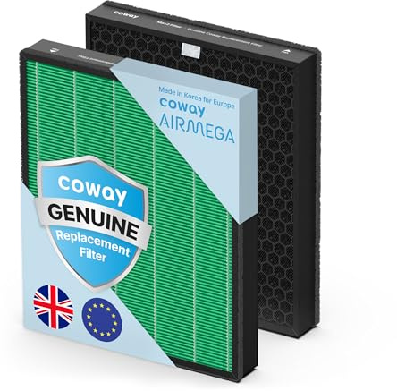 Coway 2-in-1 MAX2 Filter Set (2 Filters) for Airmega 300 / Airmega 300s, Genuine Filters, Made in Korea