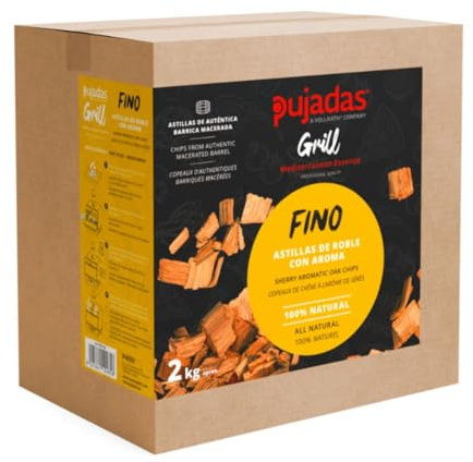MBH - Astillas Naturales para brasa de Madera de Roble con Aroma Natural. Caja de 2kg, Ideal para Carne, Pescado y verdura. Barbacoa con Toque ahumados.