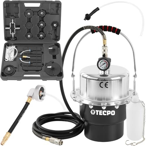 Bremsenentlüftungsgerät, 5 Liter Druckluft + E20 KFZ Adapter