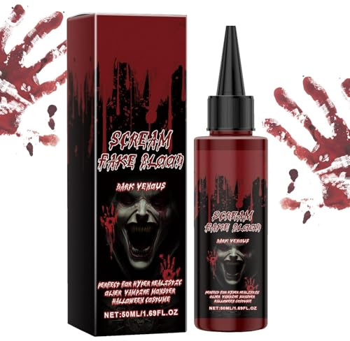 Gouttes pour les yeux de sang artificiel - Gouttes de sang artificiel - Gouttes de couleur - Faux sang de vampire lavable pour cicatrices de cosmétiques