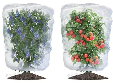 Filet Arbre Fruitier, Filet Anti-Insectes pour Plantes,Filet de Protection Contre Les Insectes,Protection pour Plantes avec Cordon de Serrage et Zipper,pour Protéger Les Plantes en Pot (0,7 x 1 m)