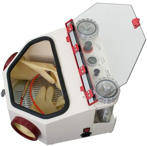 Dental Lab Sandblaster, dubbel penna fin sandblaster för materialrestaurering och poleringsbehandling