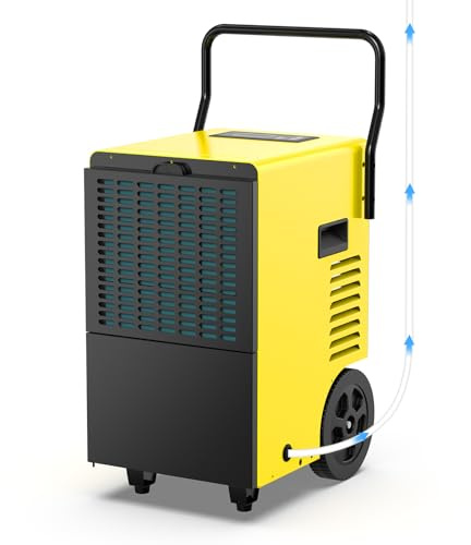 DAHTEC Deshumidificador Eléctrico Profesional (50 L/24h máx.) - Bomba de Agua Incorporada con Drenaje Continuo - Ideal para Viviendas, Bodegas y Espacios de Hasta 150 m²/380 m³