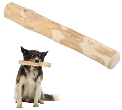 QINGZY Legno di Caffè per Cani, Taglia S 18.5 * 3-3.5cm, M 21 * 3.5-3.7cm, Ossa in Legno per Cani, Gioco da Masticare Naturale, Sicuro e Sano, Cura dei Denti (S)