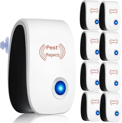 Skield, connettore antiacaro, riduce efficacemente gli acari, 4/8 pezzi, efficace riduzione degli acari, Plug & Play, per camera da letto e soggiorno, funzionamento silenzioso (8)