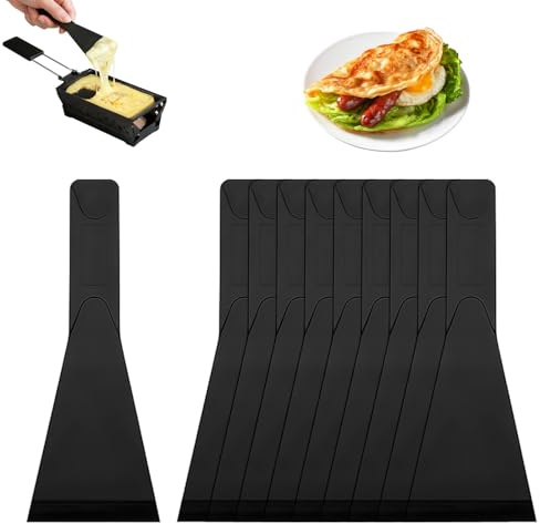 Zueyen Confezione da 10 spatole antiaderenti, raschietto da cucina, raclette in nylon, spatole piccole e da cucina, resistenti al calore, raschietto in nylon per barbecue e cottura