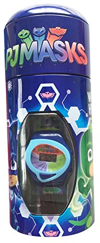 PJMasks Spardose Köcher und Uhr Digital, 16 x 7 cm (FCR 38166)