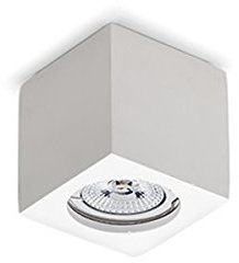 FARETTO DA SOFFITTO CUBO IN GESSO BIANCO VERNICIABILE ALTEZZE VARIE (MOD.ANGELICA ALT. 7 CM)
