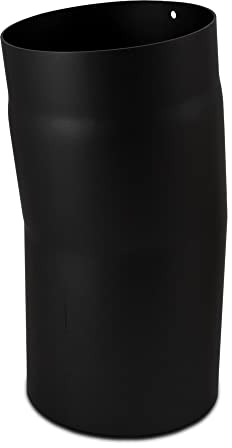 LANZZAS Ofenrohr Bogen 11° - Durchmesser Ø 180 mm - Farbe: schwarz | Rauchrohr Abgasrohr Kaminrohr Knie
