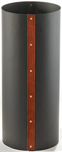 Kobolo Schirmständer Regenschirmständer -Stripes- schwarz - Metall - 48x20 cm