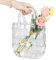 DBREAKS Vase Glas Handtasche, Bunt Blumenvase, Tasche Glasvasen, Handgemachte Vase, Kreative Bubble Handtasche Blumenvase, Dekorative Vase Glas Handtasche, Desktop Glaskorb Vase für Blumen