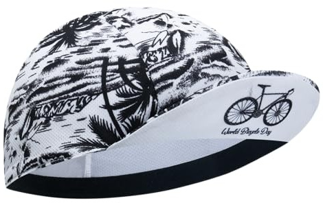 Cappellino Ciclismo Uomo in Poliestere - Berretto Sottocasco Traspirante con Protezione UV e Fascia Assorbente, Copricapo Sportivo per Bici da Corsa, Mountain Bike e Attività Outdoor(Unisex)