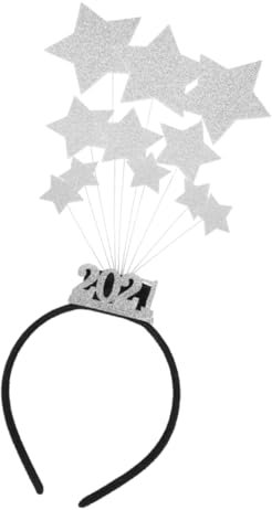 Healeved Haar-accessoires Für Mädchen 2021 Neujahrsparty Kopfbedeckung Silber Festival Accessoire Einfach Zu Tragen Bequemer Pp-filz