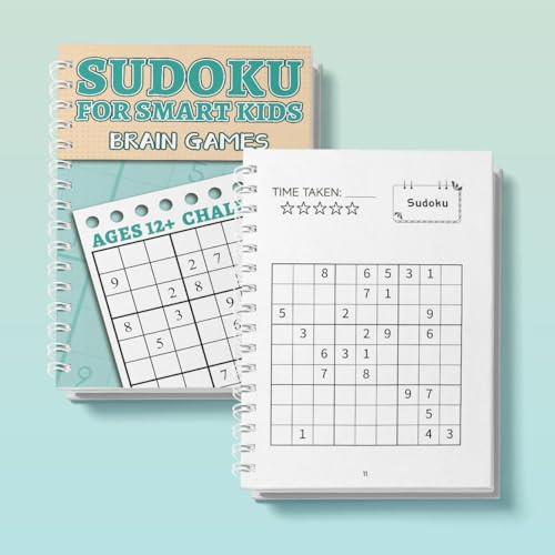 VTHY Challenging Sudoku Puzzle Book Smart Kids Above Exercise Brain, lmprove Focus and Boost