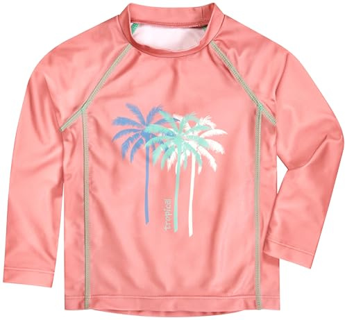 Playshoes Langarmshirt Rash Guard, lång korall palmer, 158-164 unisex - barn och tonåringar