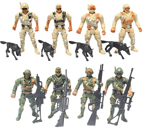 16 Pcs Military Figurines Set, Sand Table Miniature Models for DIY Diorama, Sturdy Plastic Army Figures for Tactical Display, Realistic Design for Hobbyists and Collectors
