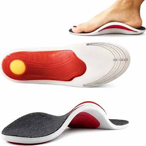 Steady Step Insoles for Men & Women, Plantar Fasciitis Arch Support Orthotic Insoles for Fatigue Relieve Flat Feet, Heel Pain, Overpronation, Shock Absorbing Breathable Insole (Small EU 35-40)