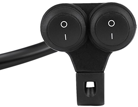 Universal 22mm Motocicleta Manillar Interruptor del faro, Manillar Freno Luces antiniebla Cuerno Dual Interruptor de botón de contro(B)