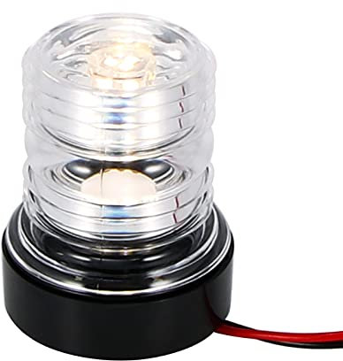 ALLOMN Boat Navigation Light, 3.6W DC 12V 33 LED Navigation Lamp Anchor Lights Boat Yacht Lights White Marine Light IP65 Waterproof