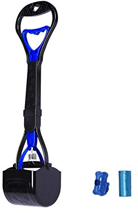 INGUWU Pet Pooper Scooper, 17.7 Inch Long Handle Walking Poo Remover Grabber Picker for Outdoor/Indoor Pick Up Cat and Small Dog Animal Waste