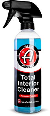 Adam's Polishes Total Interior Cleaner & Protectant, Quick Detailer & SiO2 Protection, Ceramic Infused, Anti-Static, OEM Finish, For Leather, Vinyl, Plastics, Glass & More