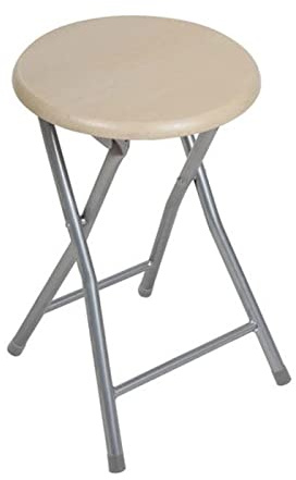 AC - Taburete Plegable. Taburete Fabricado en Madera, Multiusos de plástico Resistente y Duradero. Ideal para el hogar, hostelería, restauración, Clases, o Trabajo. 45 x 30 x 30 cm.