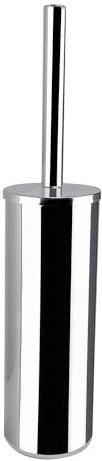 Gedy Fuji Escobillero Baño Suelo ø8,3x37cm Acero INOX AISI 304 Cromall Cerdas Nylon Acabado Cromo, Escobilla WC Moderna