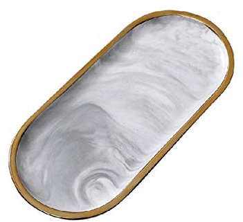 Piatto da cena/piatto da dessert Gioielli di stoccaggio vassoio piatto creativo piatta la prima colazione a casa, decorazione vassoio in ceramica da forno dolci piatto cibo occidentale Servizio da Tav