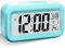 Larkumio Wecker Digital Ohne Ticken, Digitaler Wecker Batteriebetrieben Alarm Clock LED mit Licht Temperaturanzeige Snooze Kinderwecker Laut für Tiefschläfer Kinder Erwachsene,Blau