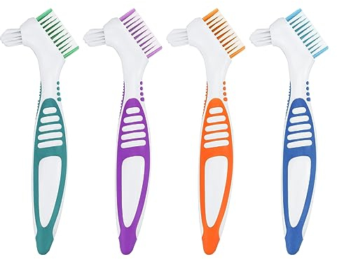 4PCS Brosse À Dents Pour Prothèse Dentaire - Nettoyage Portable - Soins Des Dentiers