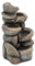 Uniprodo Uni_NSF_01 Gartenbrunnen 5 Ebenen in Steinoptik LED-Beleuchtung 12 W Wasserspiel Brunnen Garten Zierbrunnen Kaskadenbrunnen