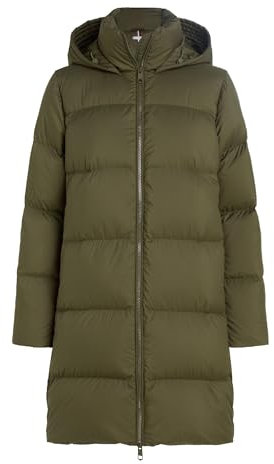 Tommy Hilfiger Damen Daunenmantel Down Casual Coat Winter, Mehrfarbig (Army Green), XL