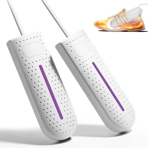 UQTUKO Asciuga Scarpe Elettrico, Asciuga Scarponi portatile 360° asciugatura asciuga stivali scaldascarpe elettrico antibatterico Scalda e Asciuga Scarpe per scarpe, guanti, calze, scarponi da sci